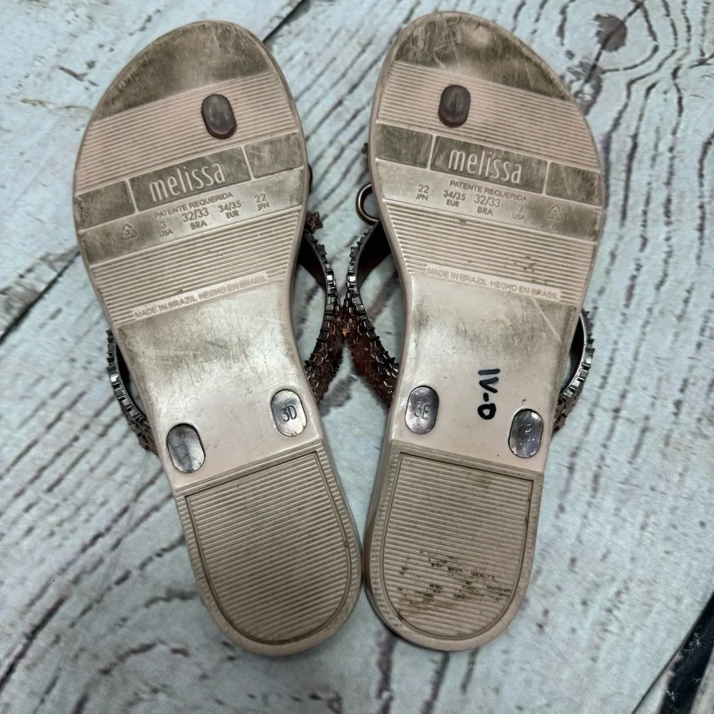 Melissa Harmonic Elements Flat Star Sandals Size 3